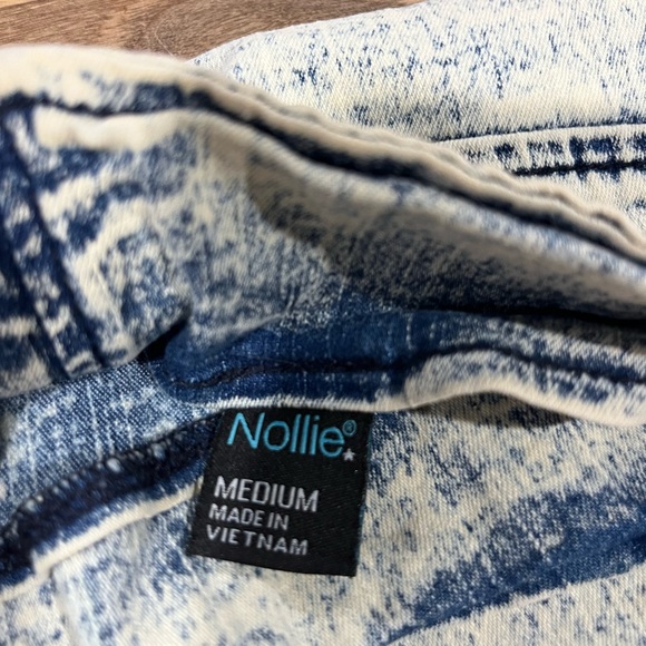 Nollie Faux Jean Mini Skirt 90s Y2K Vibes - Picture 6 of 7